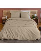 Parure de couette finitions Tuftées en coton lavé Akoe grise