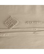 Parure de couette finitions Tuftées en coton lavé Akoe grise