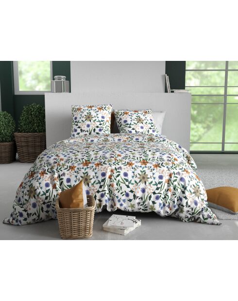 Parure housse de couette  en coton veitchs verte