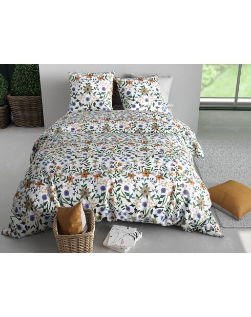 Parure housse de couette  en coton veitchs verte