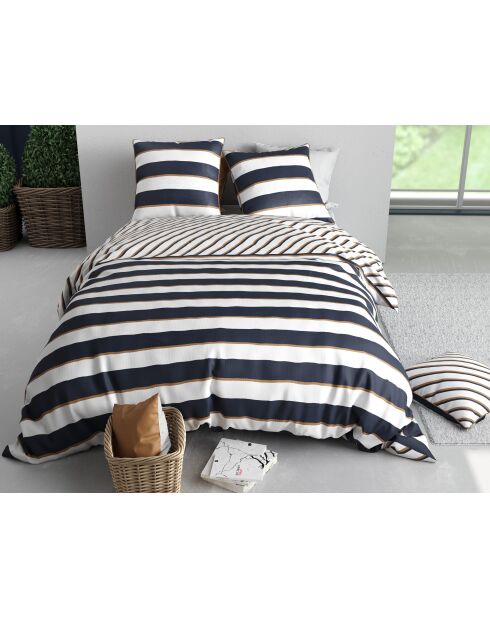 Parure housse de couette  en coton Nolwenn blanche