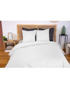 Parure housse de couette  en percale de coton blanche