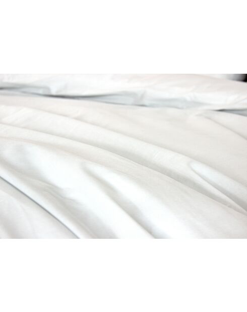 Parure housse de couette  en percale de coton blanche