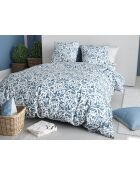 Parure housse de couette  en coton blouva bleue
