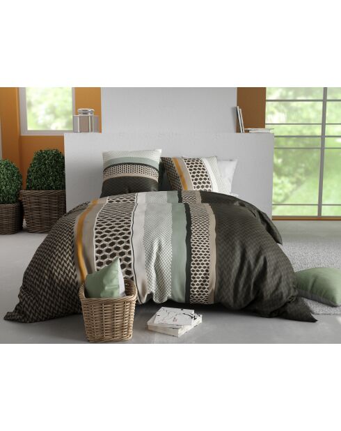 Parure housse de couette  en coton urbanik grise