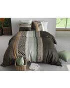 Parure housse de couette  en coton urbanik grise