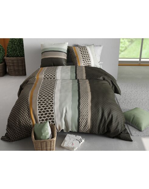 Parure housse de couette  en coton urbanik grise