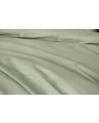 Parure housse de couette  en percale de coton vert sauge