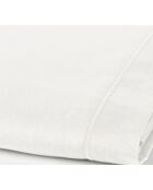 Drap plat en percale de coton blanc