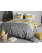 Parure housse de couette en coton Studt grise