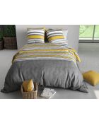 Parure housse de couette en coton Studt grise