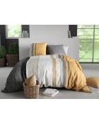 Parure housse de couette  en coton Ogis gris