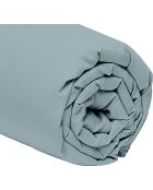 Drap housse en percale de coton azur