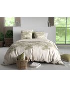 Parure housse de couette  en coton mila verte