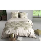 Parure housse de couette  en coton mila verte