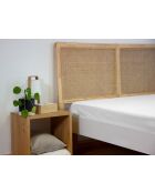 Drap housse en percale de coton blanc