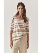 Pull  STRIPPI beige