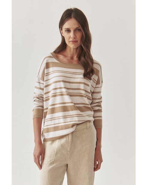 Pull  STRIPPI beige