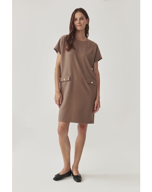MENIRKO beiges Damenkleid