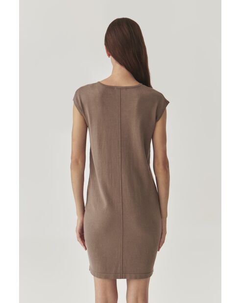 Robe tricotée  ADRIA beige