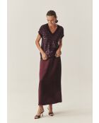 KASTANJEbruine bordrok LUKSA