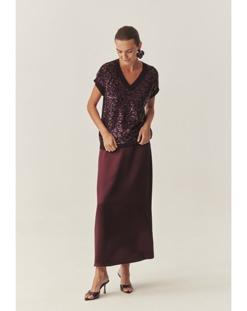 KASTANJEbruine bordrok LUKSA