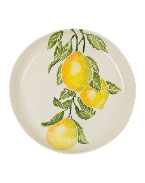 Plat creux calabra jaune/vert - d34x6cm