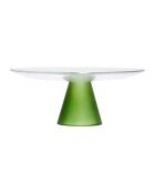 Plat s/pied hellea vert - d31xh11cm