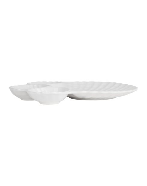 Plat chip&dip poisson blanc - 45x37cm