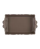 Plat four rectangulaire feston volcan - 32x 21cm