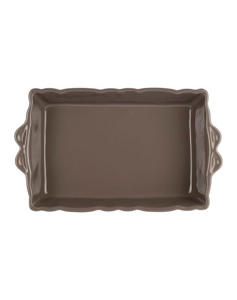 Plat four rectangulaire feston volcan - 32x 21cm