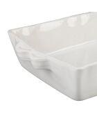 Plat four rectangulaire feston blanc - 32x 21cm