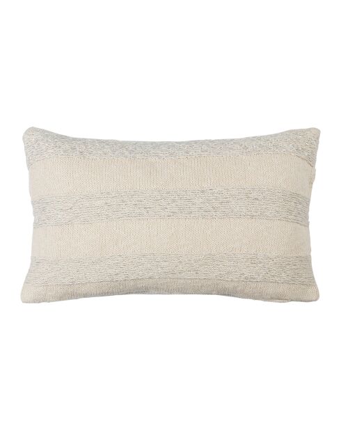 Housse de coussin ombelio naturel/argenté - 50x30 cm