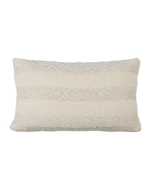 Housse de coussin ombelio naturel/argenté - 50x30 cm