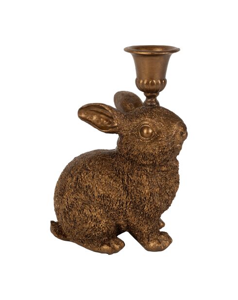 2 Bougeoirs floreal mordorés - h18/15cm