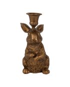 2 Bougeoirs floreal mordorés - h18/15cm