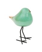 Décoration moineau serin vert - 10xh14cm