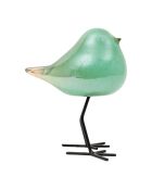 Décoration moineau serin vert - 10xh14cm