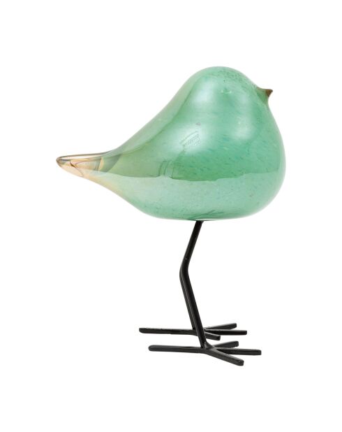 Décoration moineau serin vert - 10xh14cm