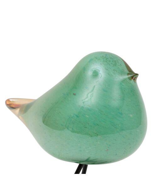 Décoration moineau serin vert - 10xh14cm