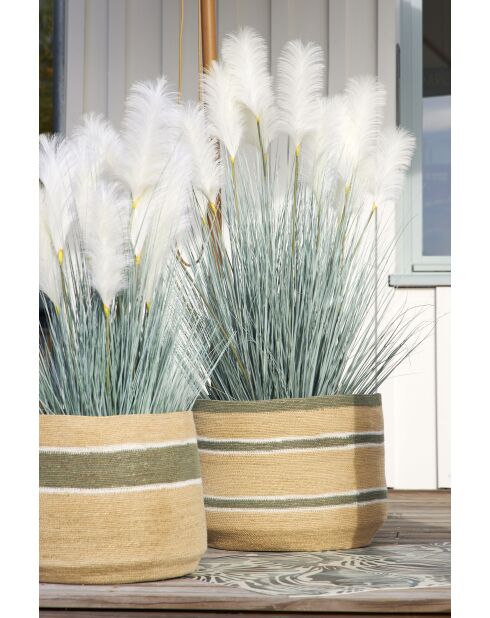 4 Cache-pots sumatra sauge - h37/28cm