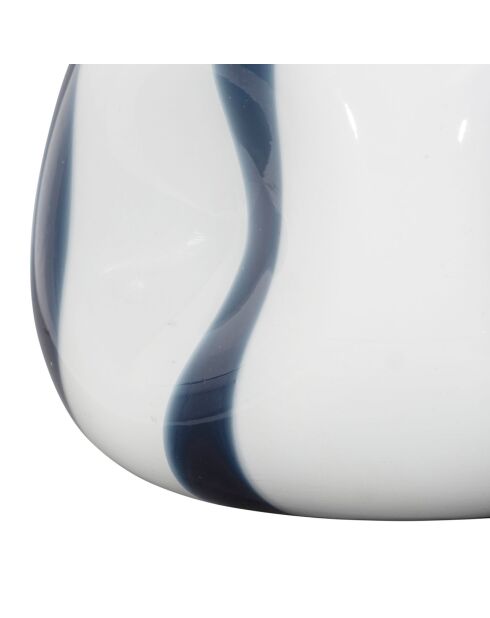Vase allen bleu/blanc - 21x19xh17cm