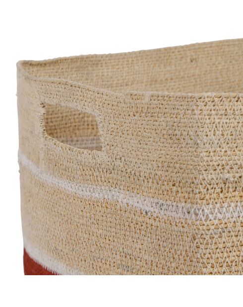 3 Paniers sumatra naturel/brique - h21/20cm