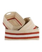 3 Paniers sumatra naturel/brique - h21/20cm