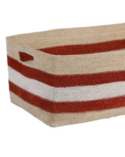 3 Paniers sumatra naturel/brique - h21/20cm