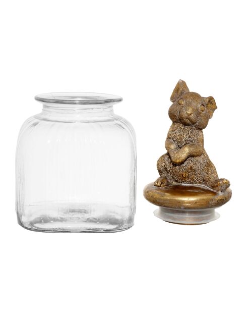 Bocal a/c floreal mordoré - l16h34cm