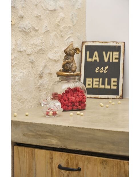 Bocal a/c floreal mordoré - l16h34cm