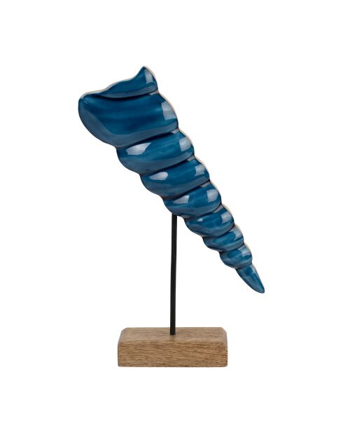 Décoration turritelle amarres indigo - h27cm