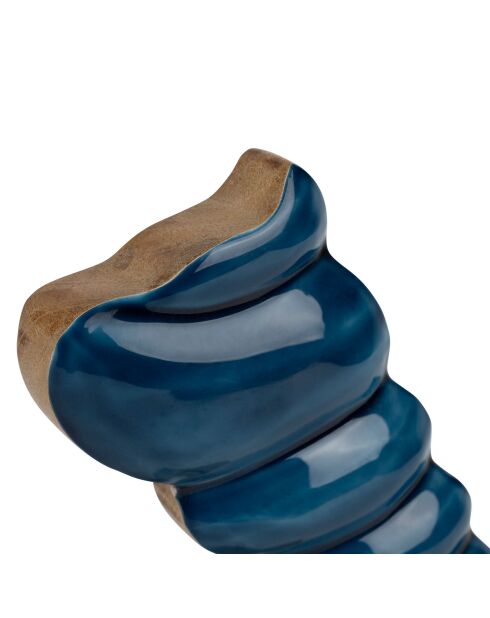 Décoration turritelle amarres indigo - h27cm
