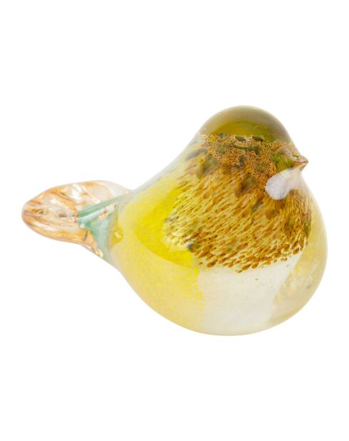 Presse-papier moineau serin multicolore - h8cm